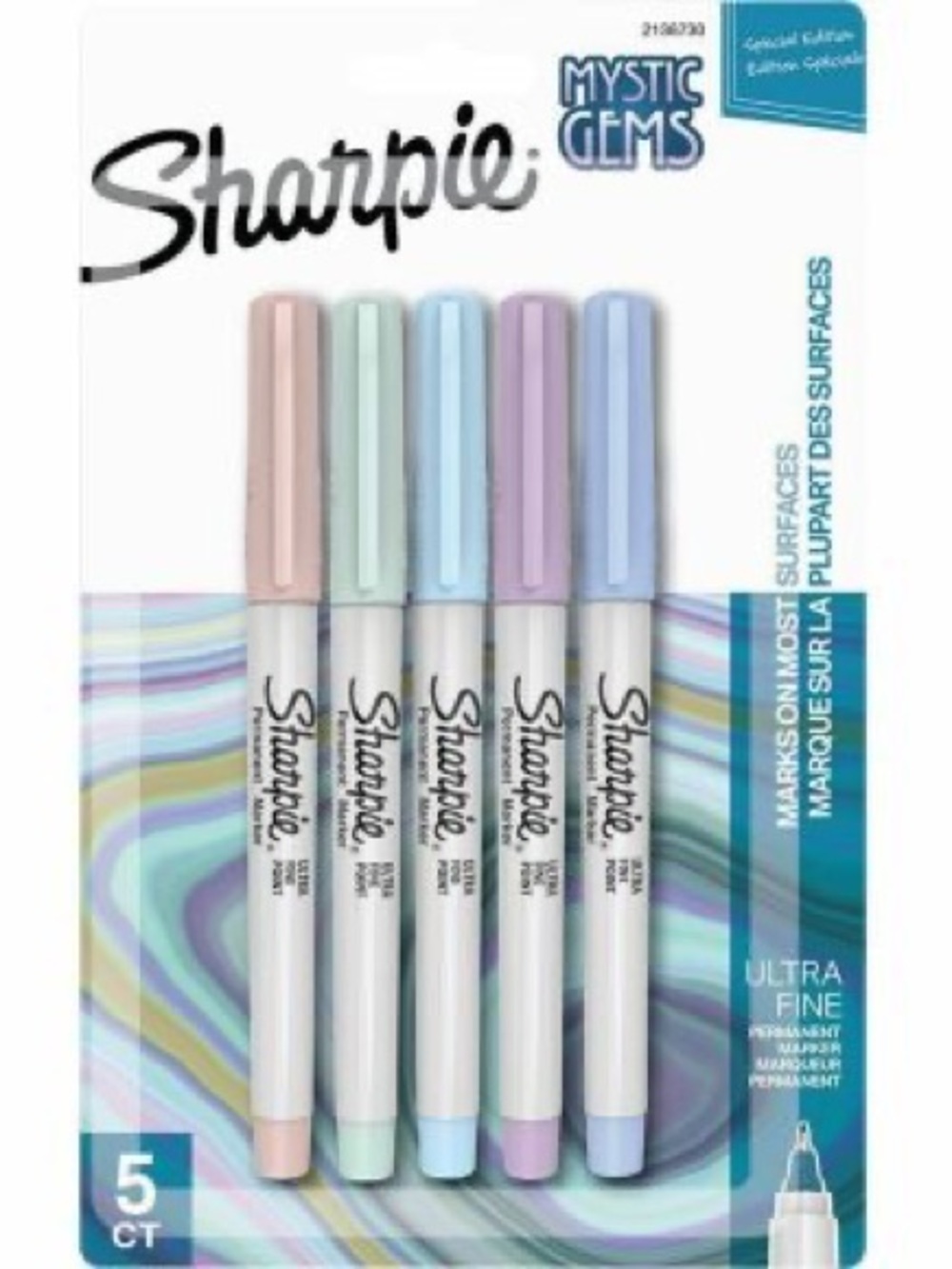 Mystic Gems Ultra Fine Permanent Markers - Pastel Set (5 Pack) 2136730 NEW
